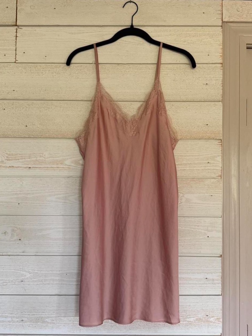 Victoria's Secret Dusty Rose Lace-Trim Slip